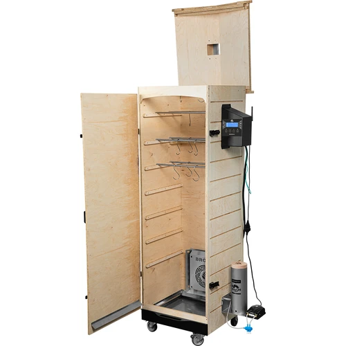 Rökskåp dragON PLYWOOD NATURE – ramlöst, modulärt, med Wi‑Fi-styrenhet, 320 l - 3