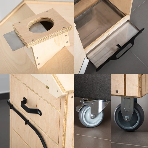 Rökskåp dragON PLYWOOD NATURE – ramlöst, modulärt, med Wi‑Fi-styrenhet, 320 l - 6