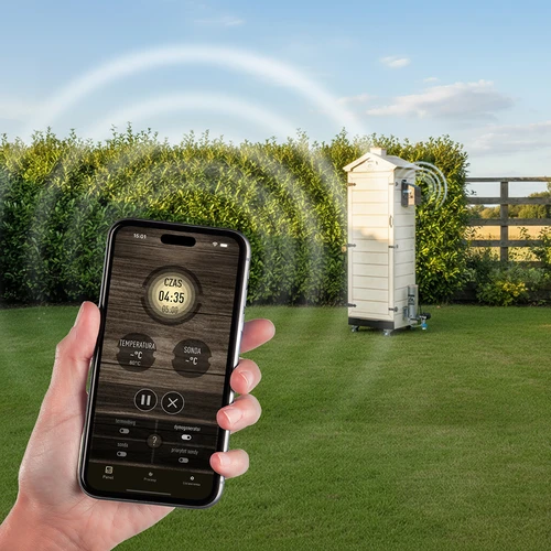 Rökskåp dragON PLYWOOD NATURE – ramlöst, modulärt, med Wi‑Fi-styrenhet, 320 l - 12