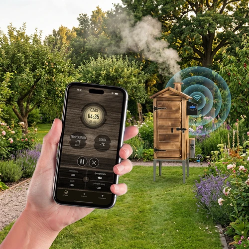 Rökskåp med Wi‑Fi, 200 L – dragON WOOD 100IQ med elektrisk värmemodul och styrenhet, vedeldat - 6