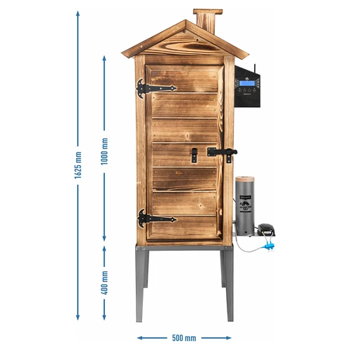 Rökskåp med Wi‑Fi, 200 L – dragON WOOD 100IQ med elektrisk värmemodul och styrenhet, vedeldat - 4