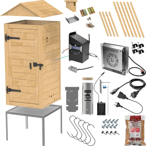 Rökugn med Wi-Fi, 200 L- dragON WOOD 100IQ med elektrisk värmemodul och styrenhet - 3