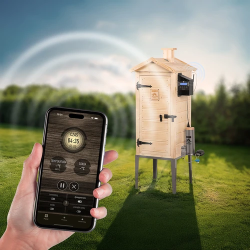 Rökugn med Wi-Fi, 200 L- dragON WOOD 100IQ med elektrisk värmemodul och styrenhet - 7