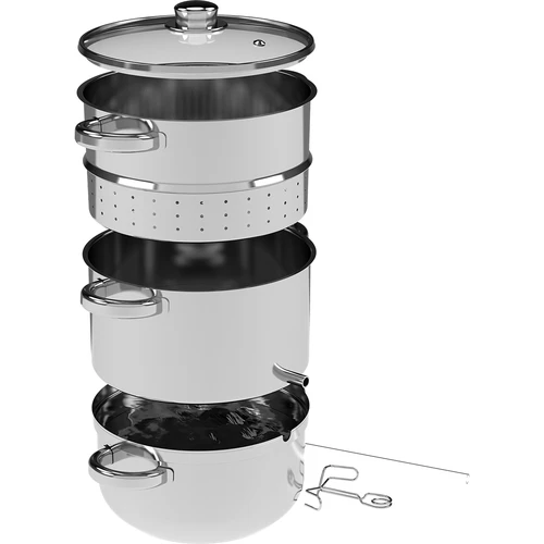 Rostfri ångsaftare med ånginsats 5 l - 3