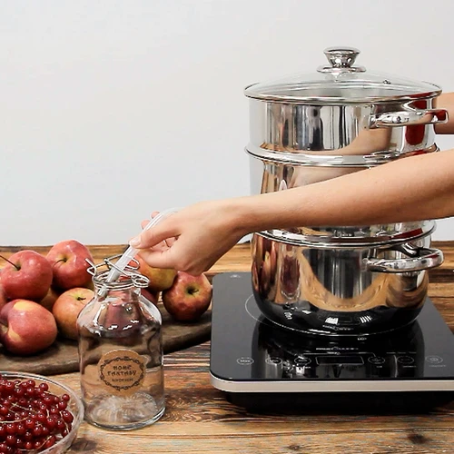 Rostfri saftkokare med ångkokare 5 L - 14