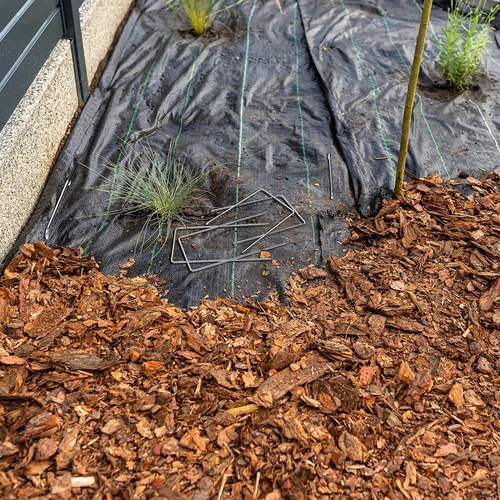 Rostfria U-formade pinnar för fiberduk - 100 st. - 10