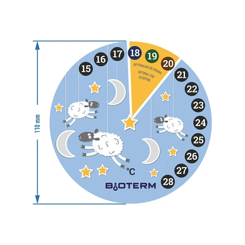 Rums termometer, flytande kristall, barn Ø 11cm - 2