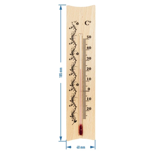 Rumstermometer med mönster (-20°C till +50°C) 18cm - 2