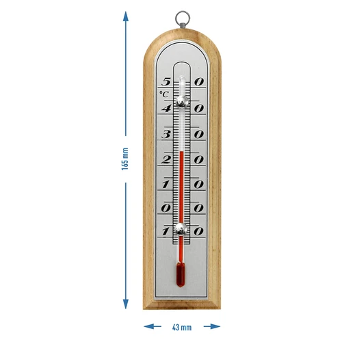 Rumstermometer med silverfärgad skala (-10°C till +50°C) 16cm mix - 3