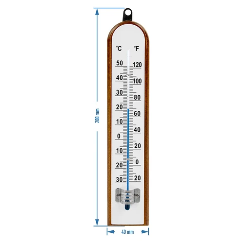 Rumstermometer med vit skala (-30°C till +50°C) 20cm - 2