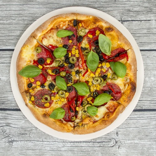 Rund pizzasten, tillverkad av kordierit, diameter 33 cm - 17