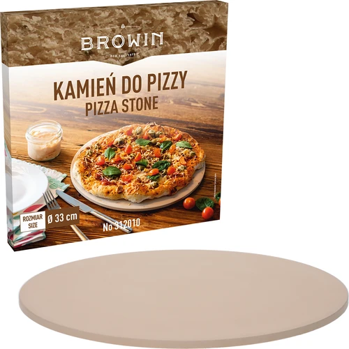 Rund pizzasten, tillverkad av kordierit, diameter 33 cm - 5