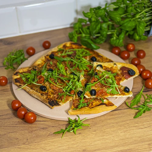 Rund pizzasten, tillverkad av kordierit, diameter 33 cm - 12