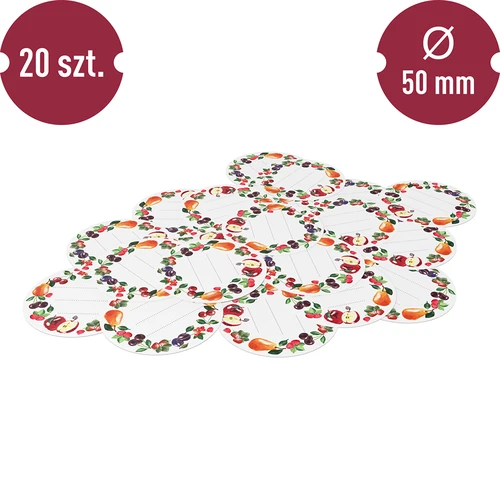 Runda etiketter fi 50mm för lock/burkar - 20st - 3