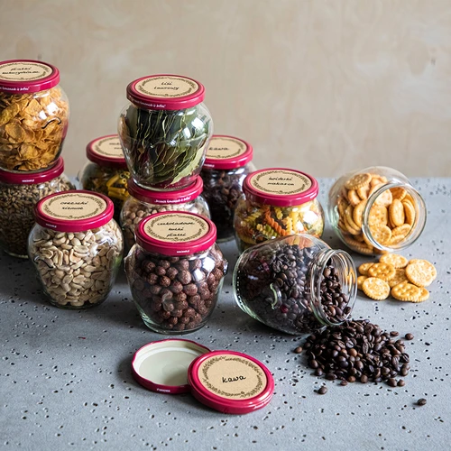 Runda etiketter fi 66,5mm för lock/burkar - 20st - 5