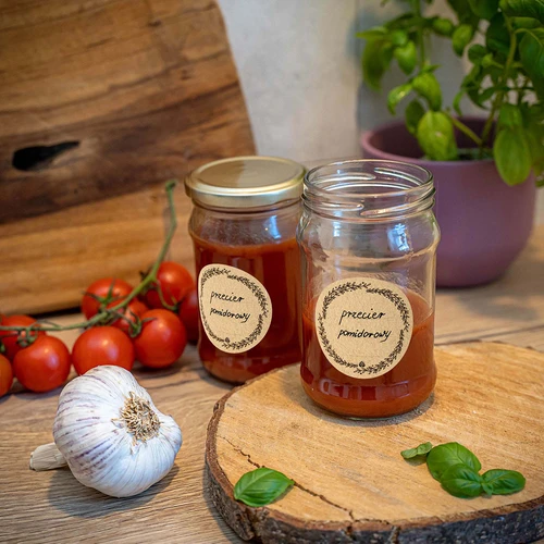 Runda etiketter fi 66,5mm för lock/burkar - 20st - 6