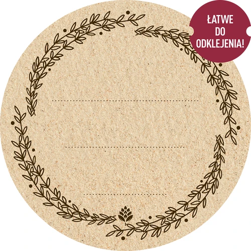 Runda etiketter fi 66,5mm för lock/burkar - 20st