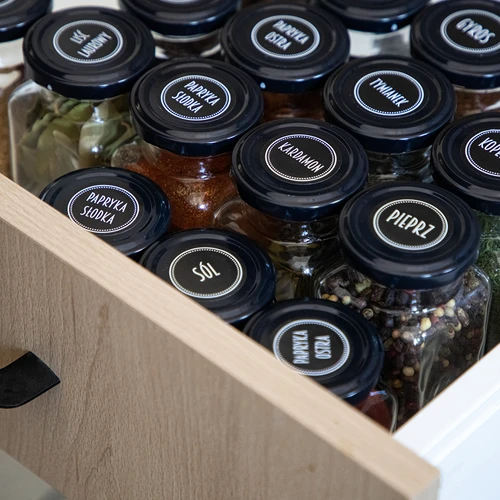Set 12 x burk 120ml + 30 etiketter för märkning av kryddor - 13
