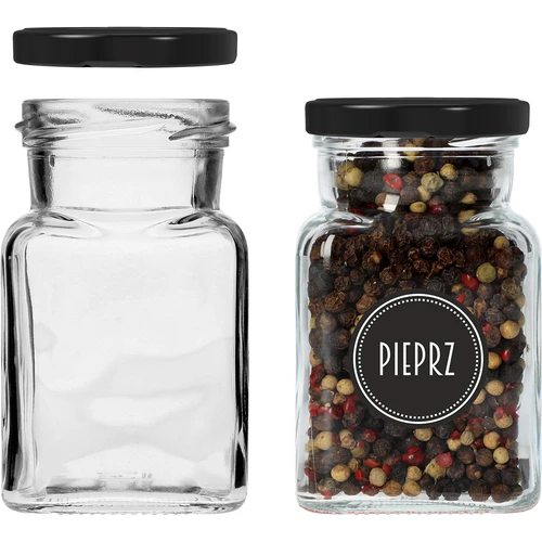 Set 12 x burk 150ml + 30 etiketter för att märka kryddor - 7