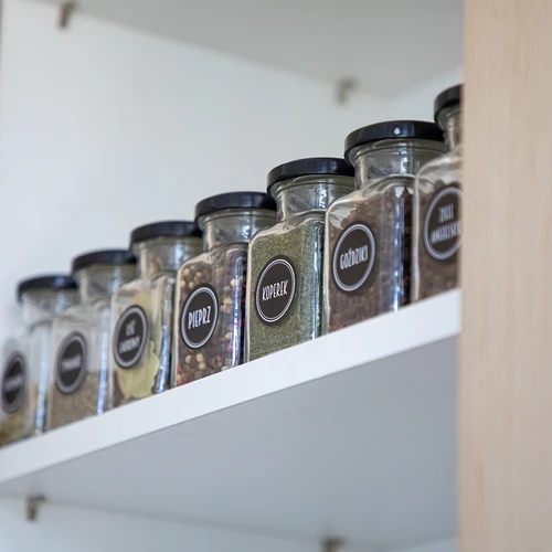 Set 12 x burk 150ml + 30 etiketter för att märka kryddor - 13