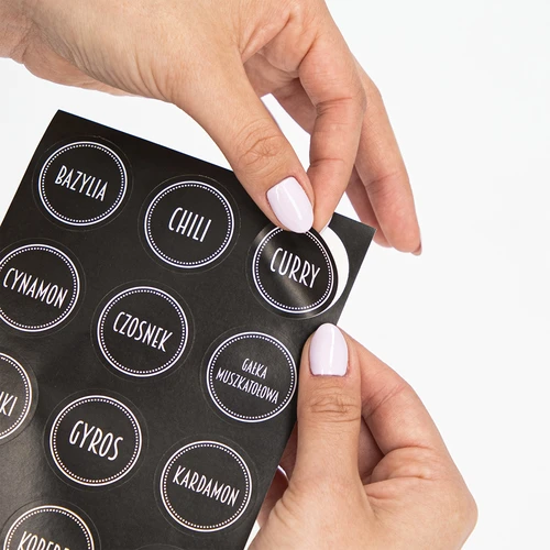 Set 12 x burk 150ml + 30 etiketter för att märka kryddor - 11