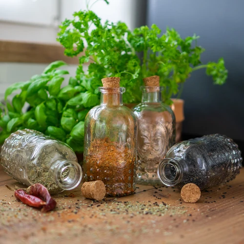 Set med flaskor med korkar, 240 ml - 4 st. - 6