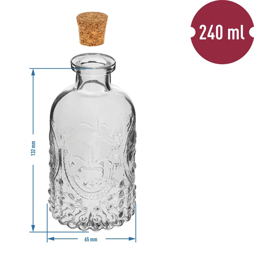 Set med flaskor med korkar, 240 ml - 4 st. - 5
