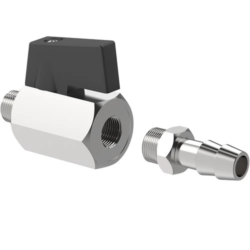 Set med kulventil + anslutning