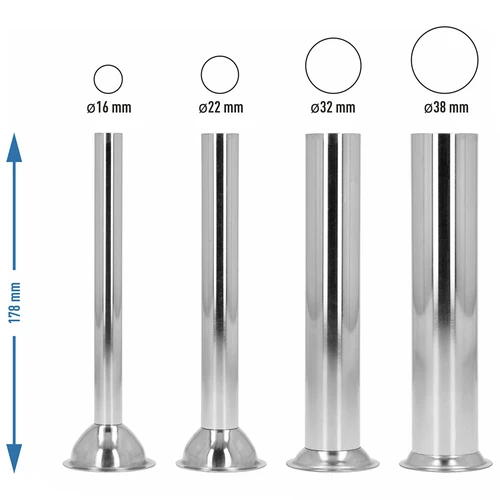 Set med trattar i rostfritt stål för vertikala fyllningsmaskiner Browin på 3, 5, 7 L, 4 st. - 4