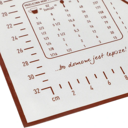 Silikonmatta – bakbord med tryck: mallar och kulinarisk kalkylator - 4