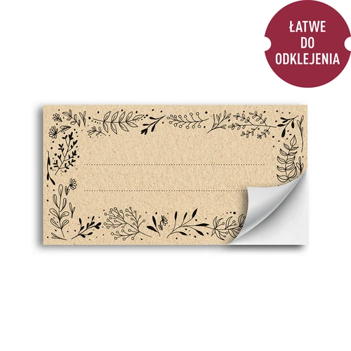 Självhäftande ekoetiketter 85/45 mm - 20 st. - 2