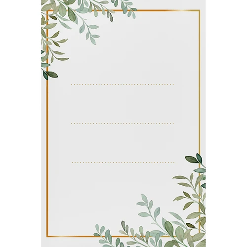 Självhäftande etiketter 60 x 90 mm för flaskor, burkar, presenter med blommönster - 20 st.