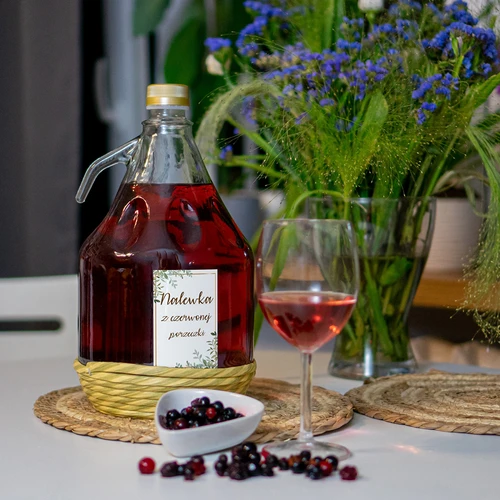 Självhäftande etiketter 60 x 90 mm för flaskor, burkar, presenter med blommönster - 20 st. - 6