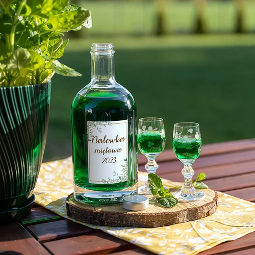 Självhäftande etiketter 60 x 90 mm för flaskor, burkar, presenter med blommönster - 20 st. - 5