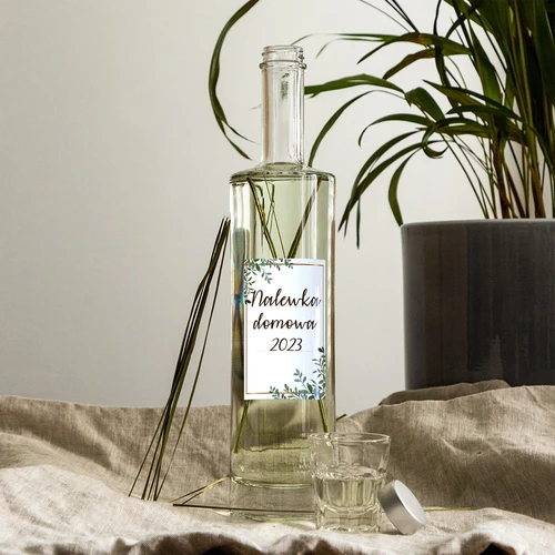 Självhäftande etiketter 60 x 90 mm för flaskor, burkar, presenter med blommönster - 20 st. - 7