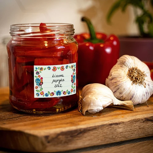 Självhäftande etiketter folkdesign 85/55 mm - 20 st. - 6