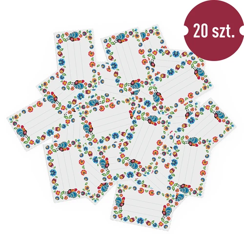 Självhäftande etiketter folkdesign 85/55 mm - 20 st. - 3