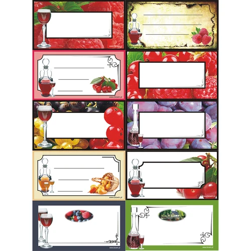 Självhäftande etiketter för likörer - 30 st.