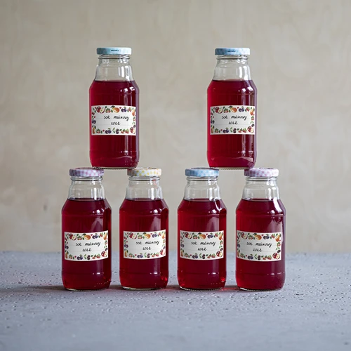 Självhäftande etiketter fruktmönster 85/45 mm - 20 st. - 7