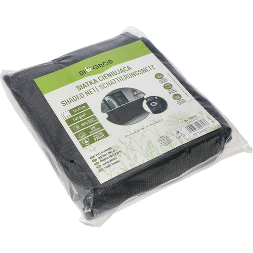 Skuggväv (80%, 140 g/m2) 1,5 x 5 m, grafit - 2