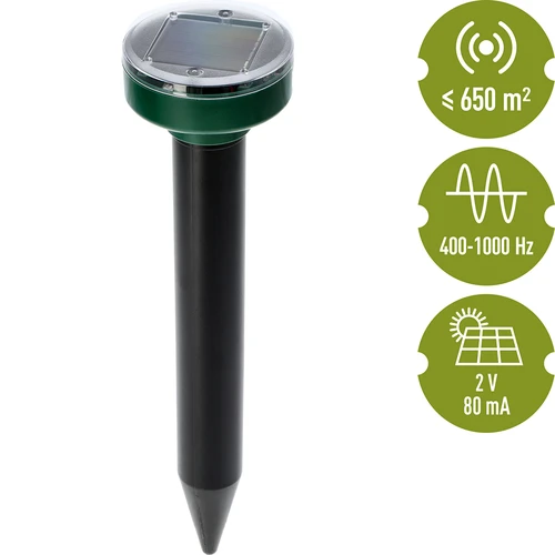 Solavskräckare för mullvadar – effektivt, säkert och humant skydd för trädgården, 1 st. - 7