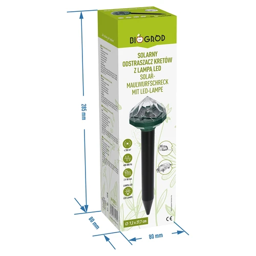 Solavskräckare för mullvadar med LED-lampa - 9