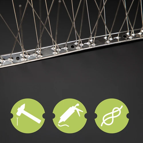 Spikar mot fåglar, på metallist, 10 st. - 7