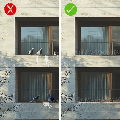 Spikar mot fåglar, på plastlist, 10 st. - 8