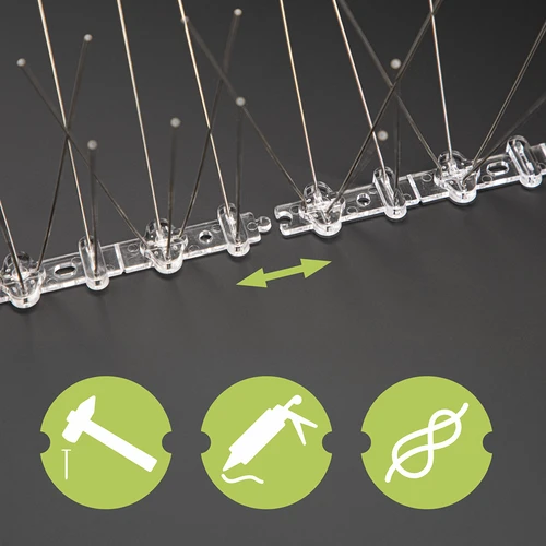 Spikar mot fåglar, på plastlist, 10 st. - 7