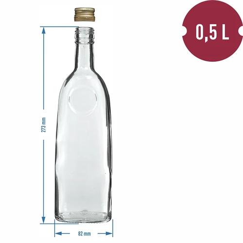 Staromiejska flaska 500ml med skruvkork, 6st. - 7