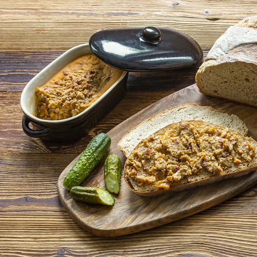 Stengods - gryta för ister, avlång med lock 0,75L - 4