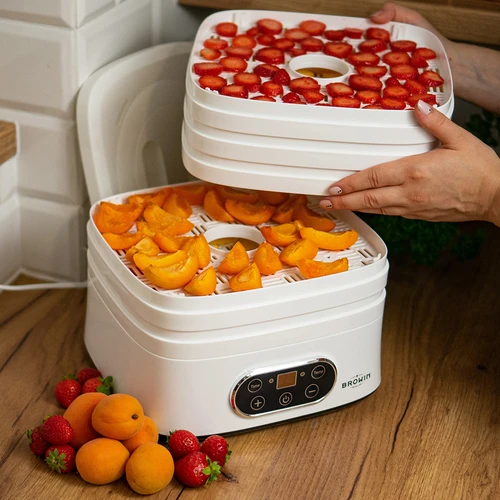 Svamptork, frukt, grönsaker och örter med temperaturreglering, 240W, vit - 20