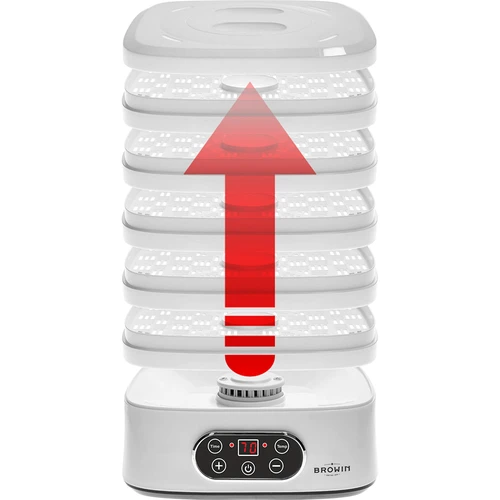 Svamptork, frukt, grönsaker och örter med temperaturreglering, 240W, vit - 10