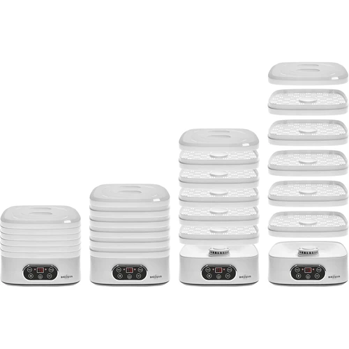 Svamptork, frukt, grönsaker och örter med temperaturreglering, 240W, vit - 11